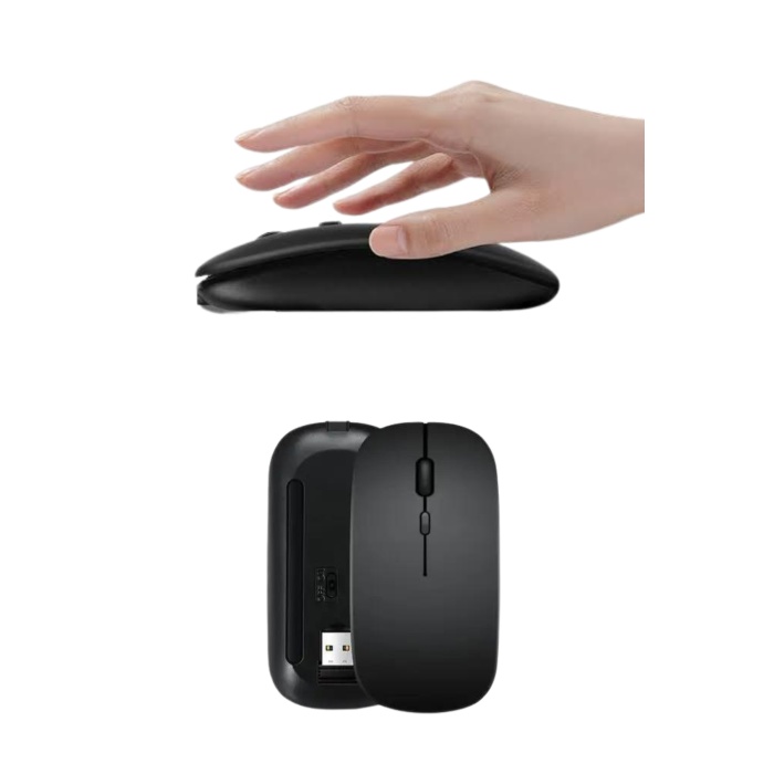 Kablosuz Mouse Fare Şarjlı Bluetooth Wireless Çift Modlu Sessiz