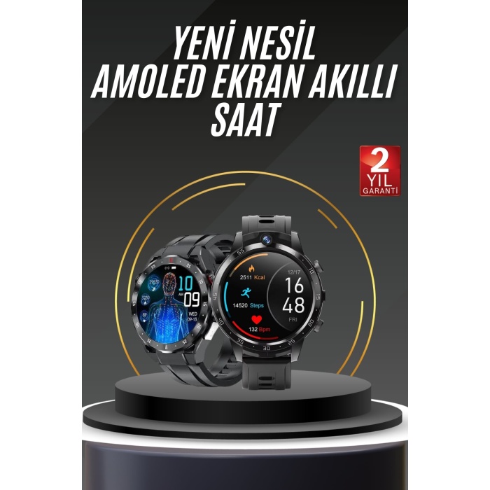 Akıllı Saat Yeni Model Sesli Asistan Bildirim Görme Bluetooth Bağlantılı Müzik Dinleme