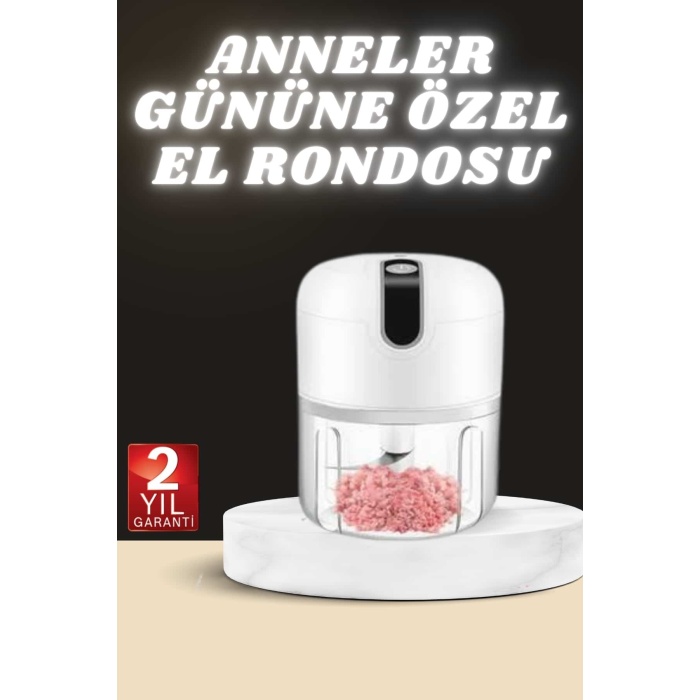 Anneler Gününe Özel Hediye El Rondosu Doğrayıcı Şarjlı Taşınabilir