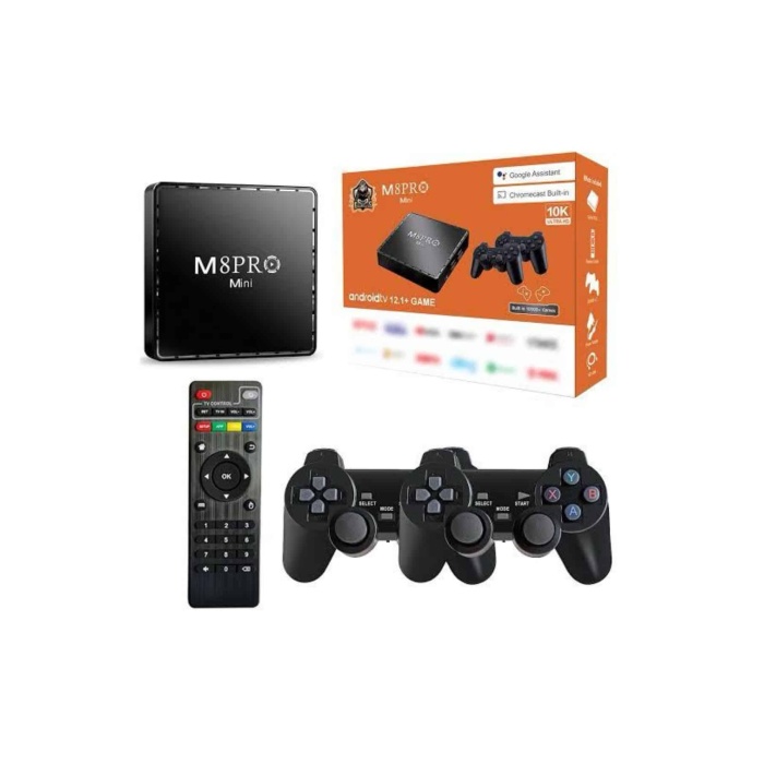 Android Tv Box 2.4g 10k Ultra Hd 2gb Ram 64gb Hafıza 10000 Retro Oyunlu Konsol Game Stick M8 Pro