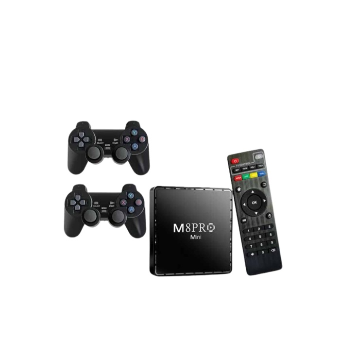 M8 PRO Mini 2.4G 10K ultra HD 64 GB TV BOX Android TV GAME BOX  2 Adet Oyun Konsolu