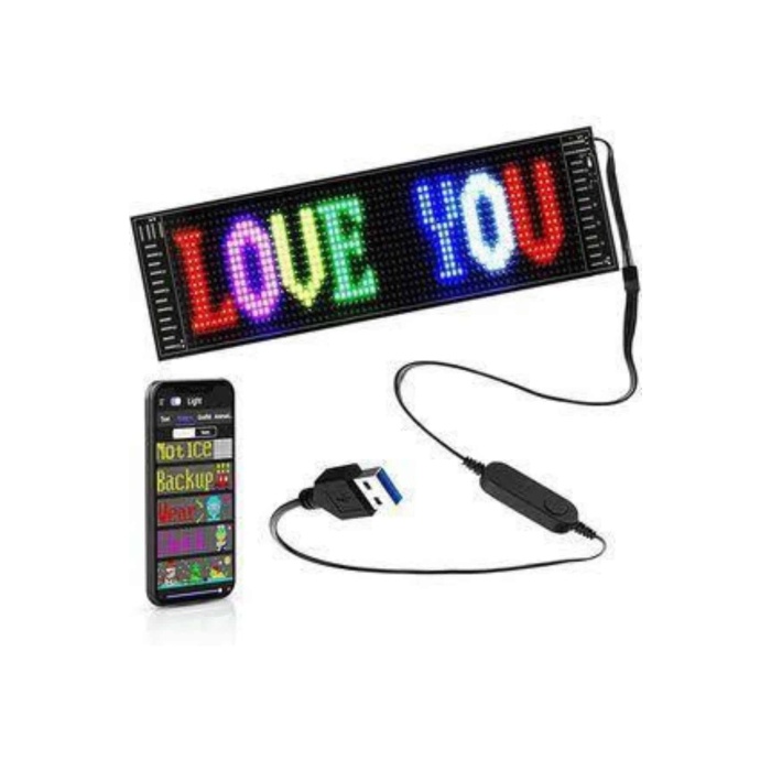 Led Ekran Matrix Panel En Büyük Boy 16X96 Araba Yazısı 19.2x89.8 cm