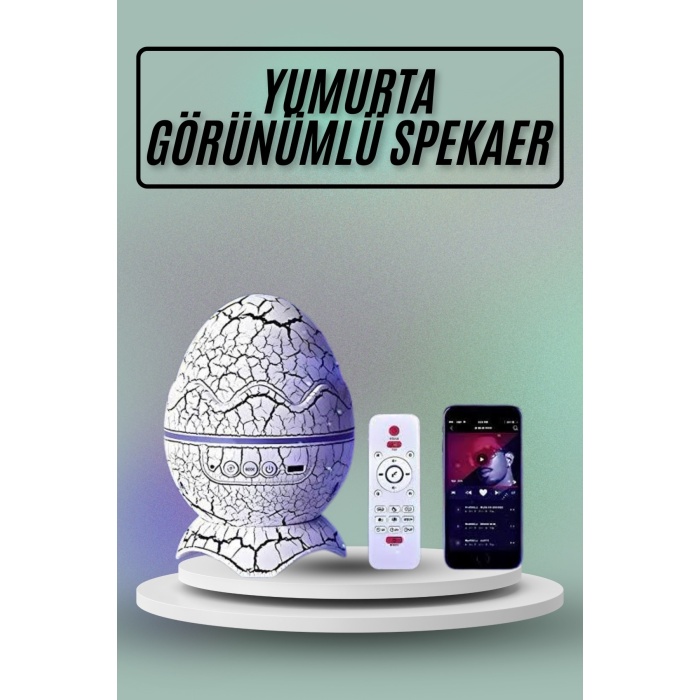 Yumurta Görünümlü Masa ve Gece Lambası Renk Değiştirebilen Projektör