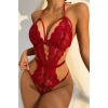 Şık Kırmızı Dantelli Babydoll Gecelik TM1302