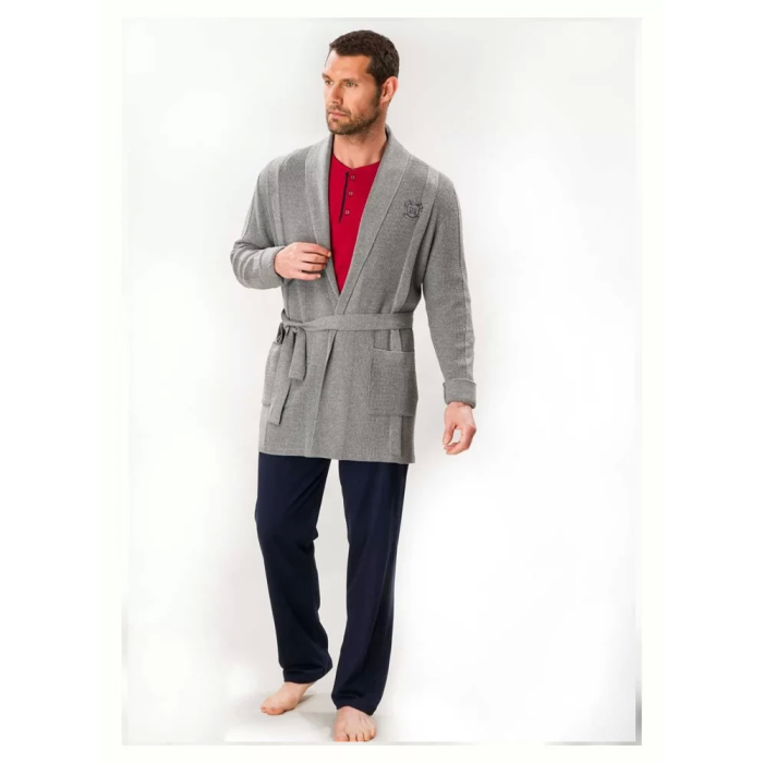 DS Damat 03004 5li Triko Robdöşambr Damat Pijama Seti