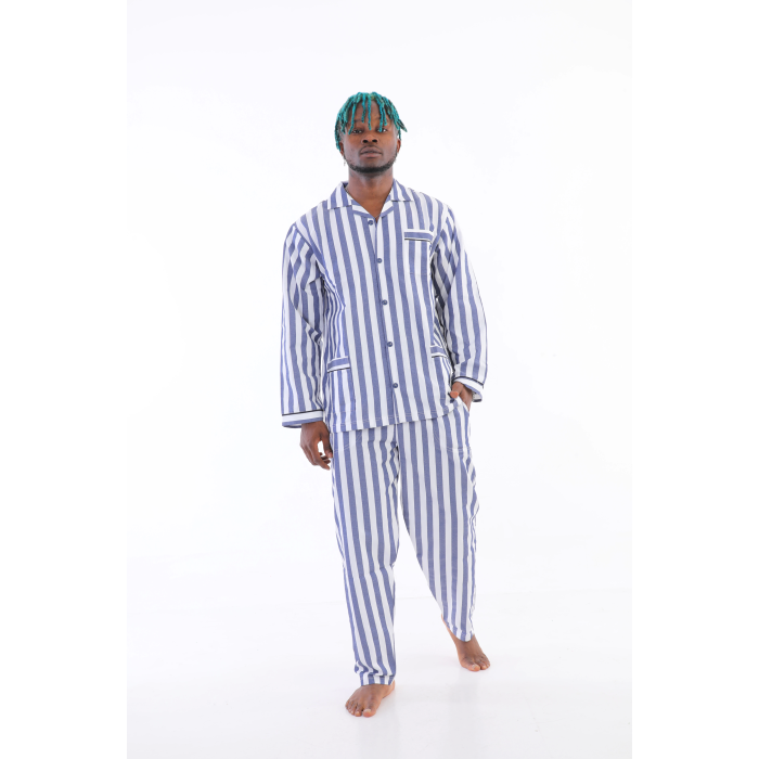 Kocabey 4007 Uzun Kol Çizgili Gaffur Erkek Pijama Takım
