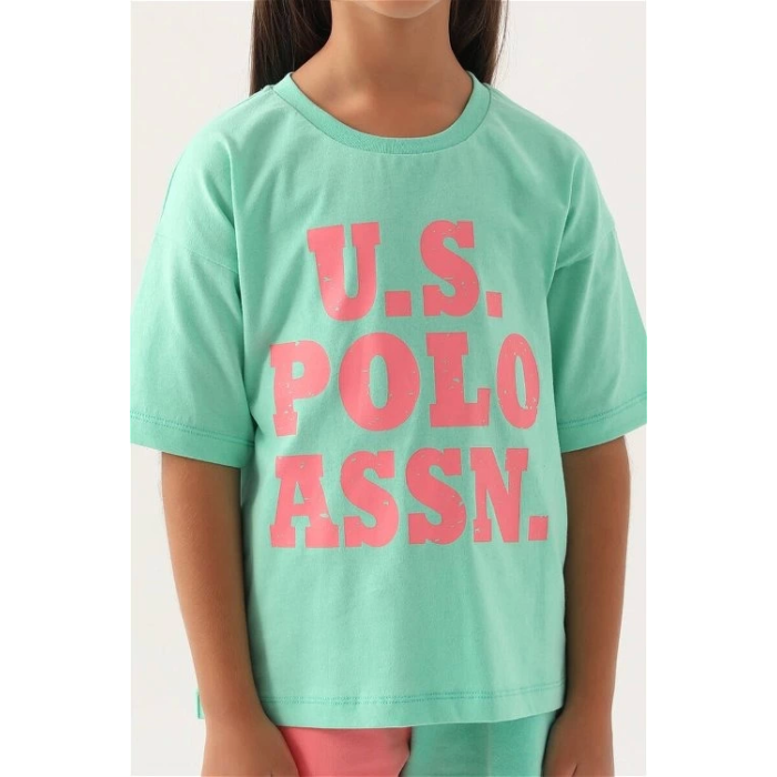 U.S. Polo Assn 1816-4 Kız Çocuk Şort Takım