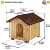 Ferplast Domus Ahşap Köpek Kulübesi Extra Büyük 92x11,5x90 Cm