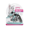 Pawise Kedi Göğüs Tasması 14,5-25/18-30 Cm Yeşil-Mavi Small