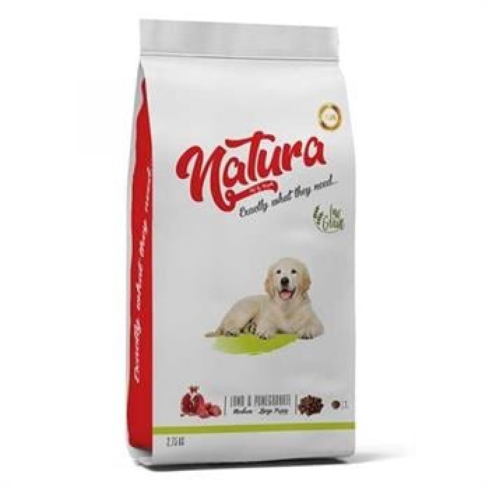 Natura Düşük Tahıllı Kuzu & Nar Orta ve Büyük Irk Yavru Köpek M 2,75Kg