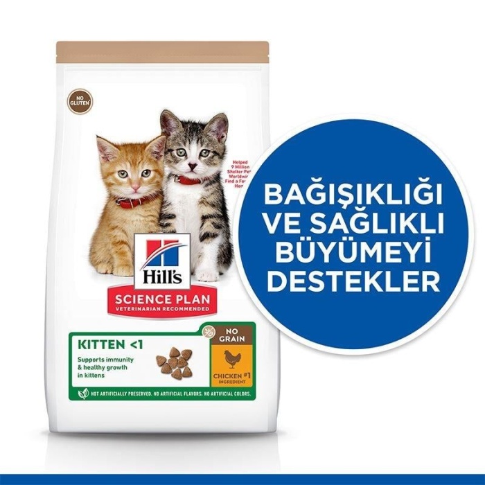 Hills Tahılsız Tavuk Etli Yavru Kedi Maması 1,5 Kg