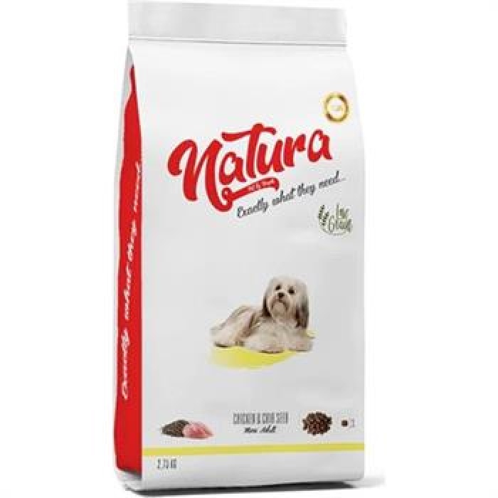 Natura Düşük Tahıllı Tavuk&Chia Mini Irk Yetişkin Köpek Maması 2,75Kg