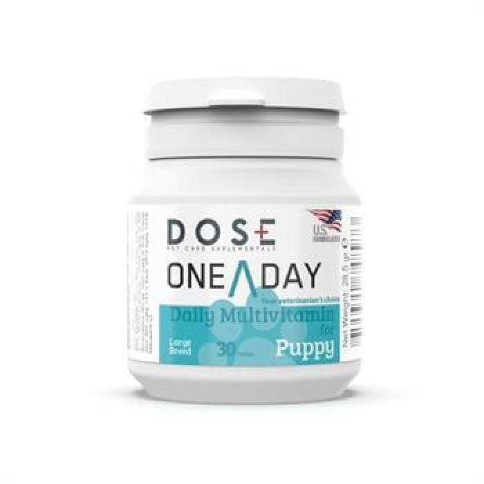 Dose One  A Day  Puppy Large Breed Büyük Irk Yavru Köpek Multivitamin 30 Tablet