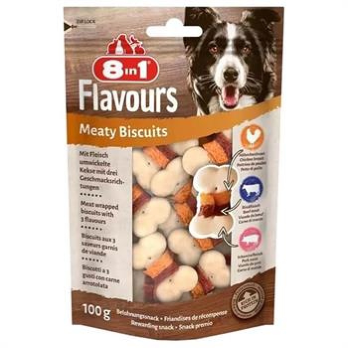 8in1 Flavours Meaty Biscuits Kıtır Köpek Ödülü 100 Gr