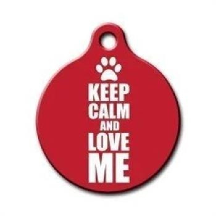 PetTagArt Qr Smart ID Keep Calm And Love Me Kedi Köpek Künyesi