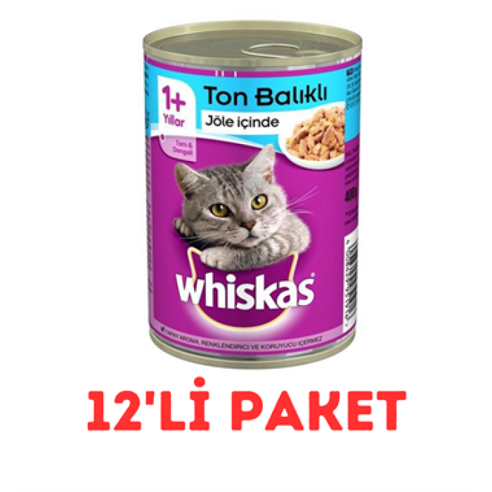 Whiskas Ton Balıklı Kedi Konserve 400 Gr 12Lİ PAKET