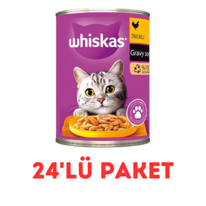 Whiskas Tavuklu Kedi Konservesi 400 Gr 24LÜ PAKET