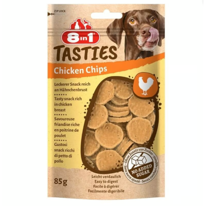 8in1 Tasties Chicken Chips Tavuk Cipsi Köpek Ödülü 85 Gr