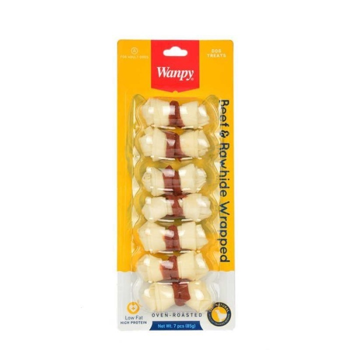 Wanpy Biftek Sargılı Çiğneme Çubukları Köpek Ödülü 85 Gr 7 Li