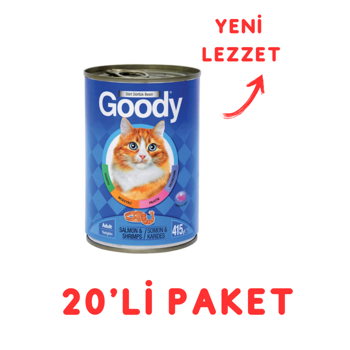 Goody Somonlu Yetişkin Kedi Konservesi 400 Gr - 20Li Paket