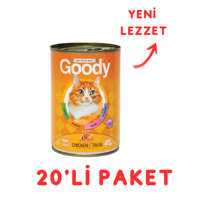 Goody Tavuklu Yetişkin Kedi Konservesi 400 Gr - 20Li Paket