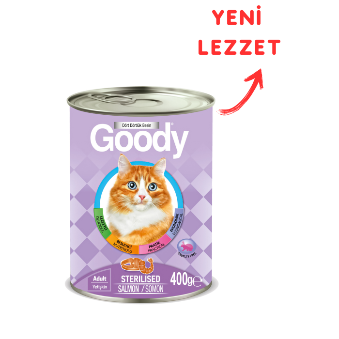 Goody Kısırlaştırılmış Somonlu Yetişkin Kedi Konservesi 400 Gr