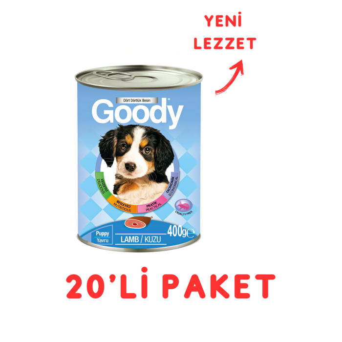 Goody Kuzu Etli Yavru Köpek Konservesi 400 Gr - 20Li Paket