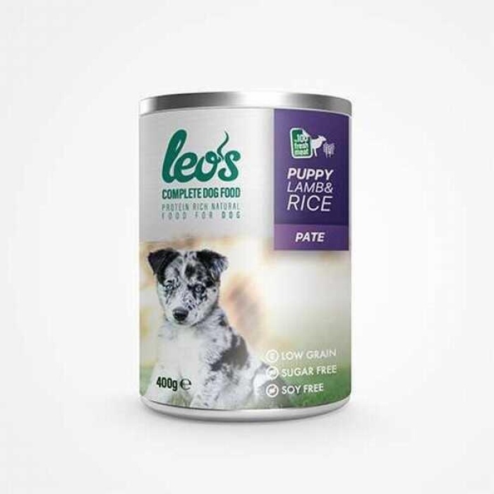 Leos Kuzu Etli ve Pirinçli Pate Yavru Köpek Konservesi 400 Gr