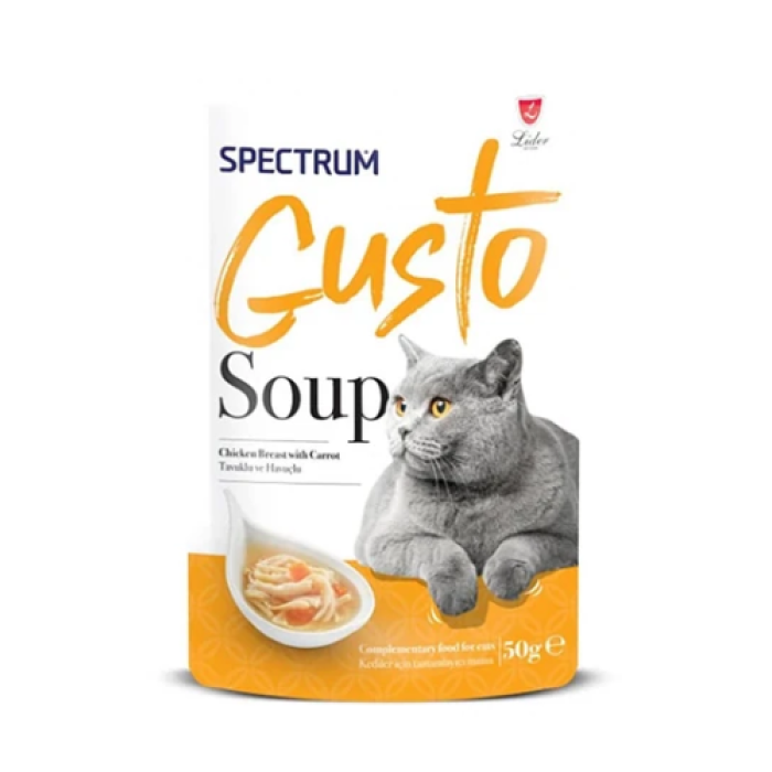 Spectrum Gusto Tavuklu ve Havuçlu Kedi Çorbası 50 Gr