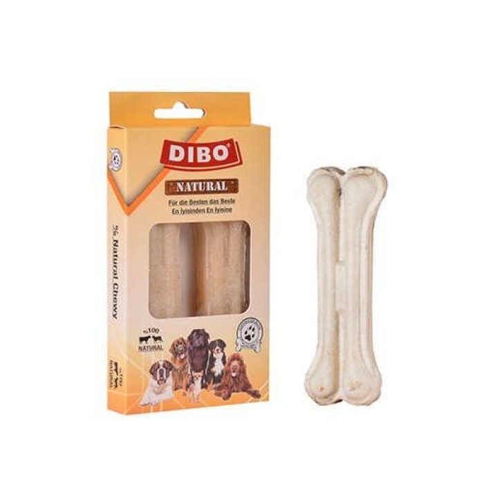 Dibo Beyaz Press Kemik Köpek Ödülü 2li 50-55 Gr 12 Cm