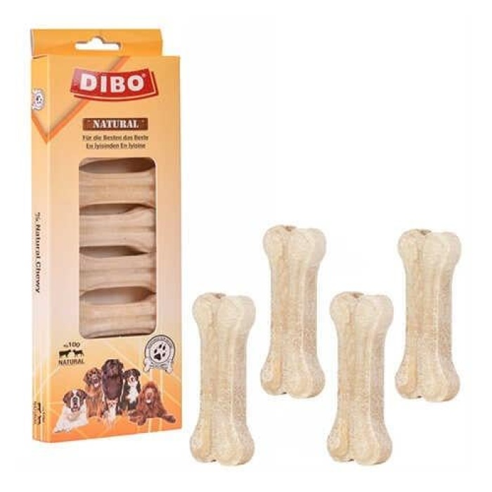 Dibo Beyaz Press Kemik Köpek Ödülü 8li 20-25 Gr 7 Cm