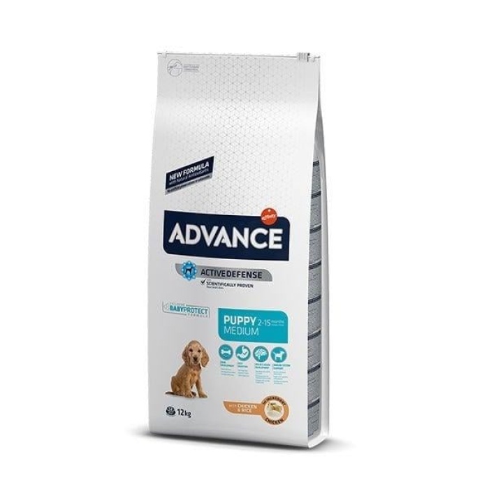 Advance Puppy Protect Medium Orta Irk Tavuklu Yavru Kuru Köpek Maması 12 Kg