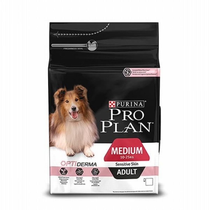 Pro Plan Medium Sensitive Skin Adult Somonlu Orta Irk Yetişkin Köpek Maması 3 Kg