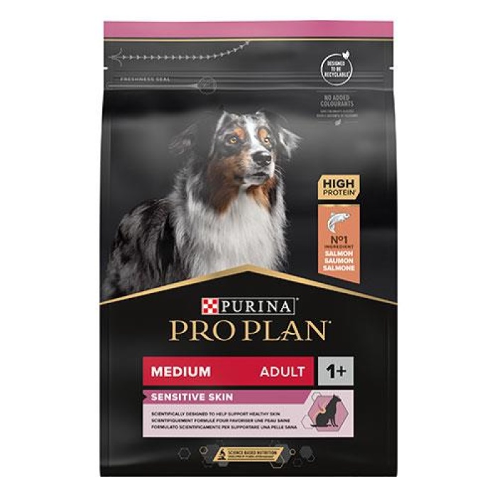 Pro Plan Medium Sensitive Skin Adult Somonlu Orta Irk Yetişkin Köpek Maması 3 Kg