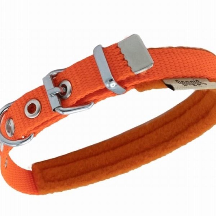 Doggie Polar Pedli Sade Dokuma Köpek Boyun Tasması Turuncu 1,5x20-25 Cm