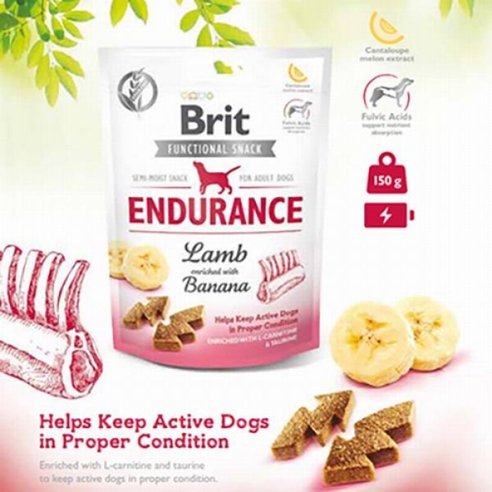 Brit Endurance Kuzu Etli ve Muzlu Köpek Ödülü 150 Gr