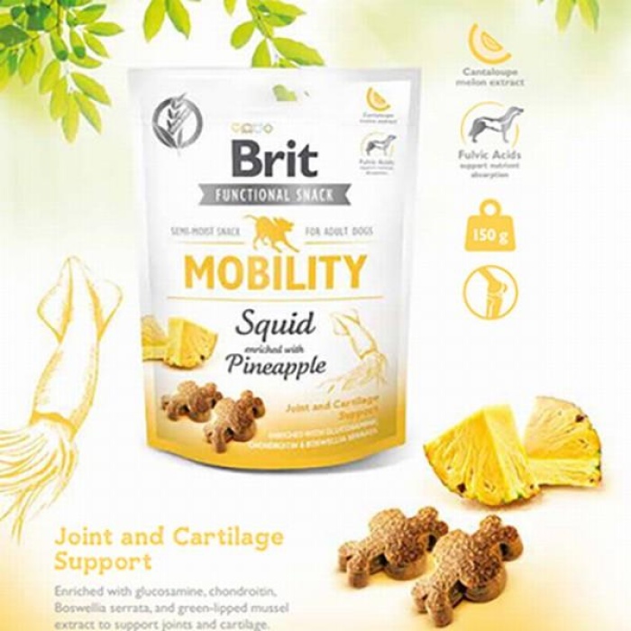 Brit Mobility Ananas ve Kalamarlı Köpek Ödülü 150 Gr