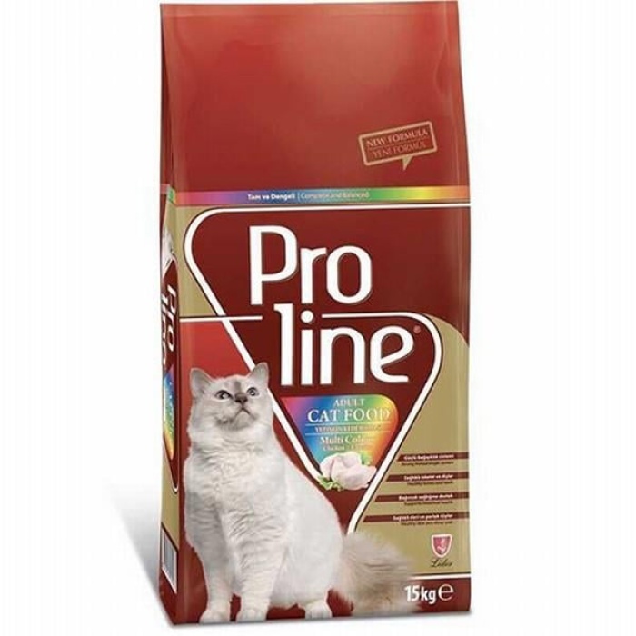 Proline Multi Colour Renkli Taneli Yetişkin Kedi Maması 15 Kg