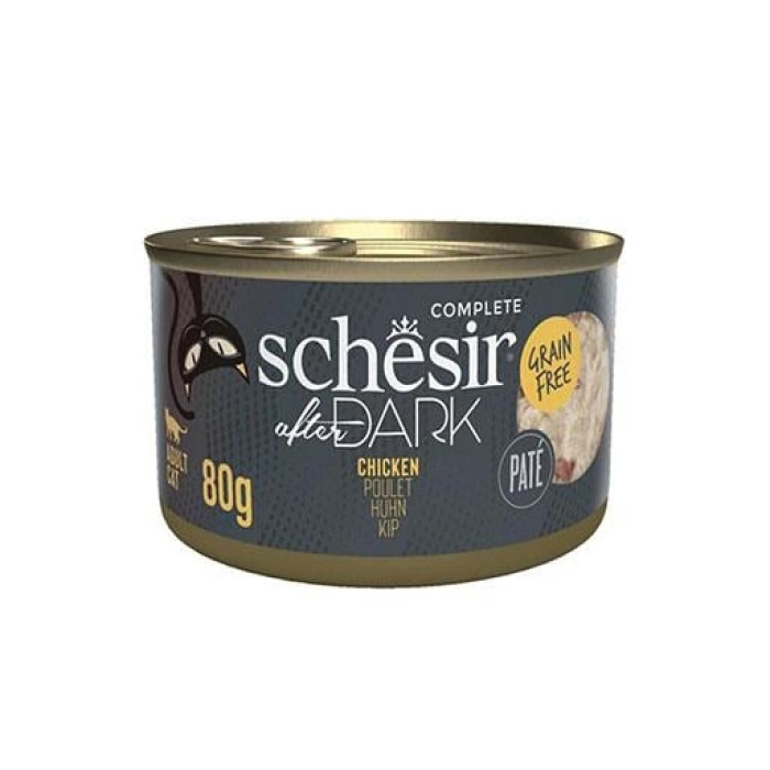 Schesir After Dark Pate Tavuk Etli Tahılsız Yetişkin Kedi Konservesi 80 Gr