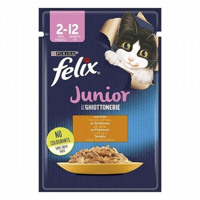 Felix Pouch Junior Tavuklu Yavru Kedi Konservesi 85 Gr