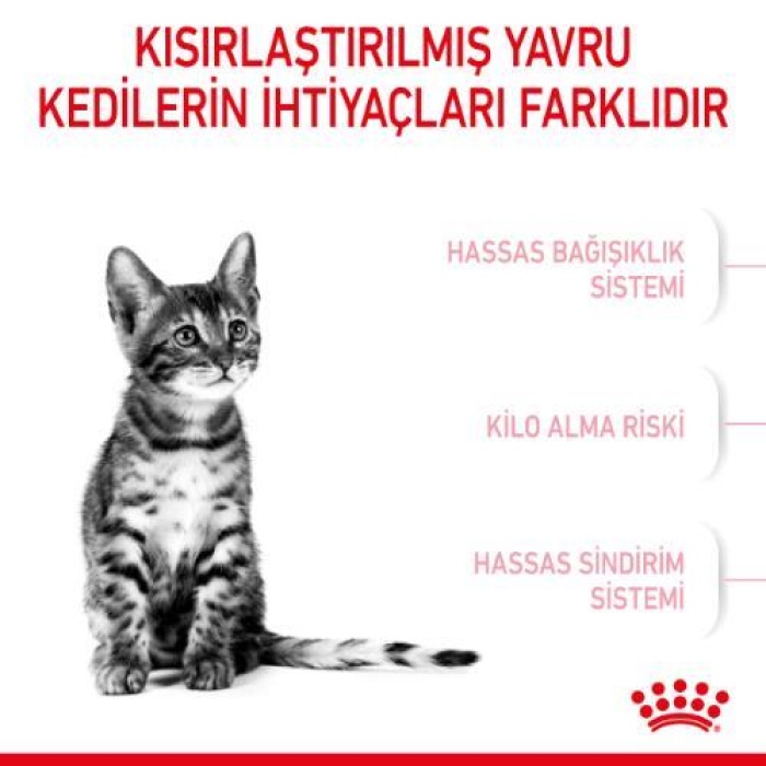 Royal Canin Kitten Sterilised Kısırlaştırılmış Yavru Kedi Maması 2 Kg