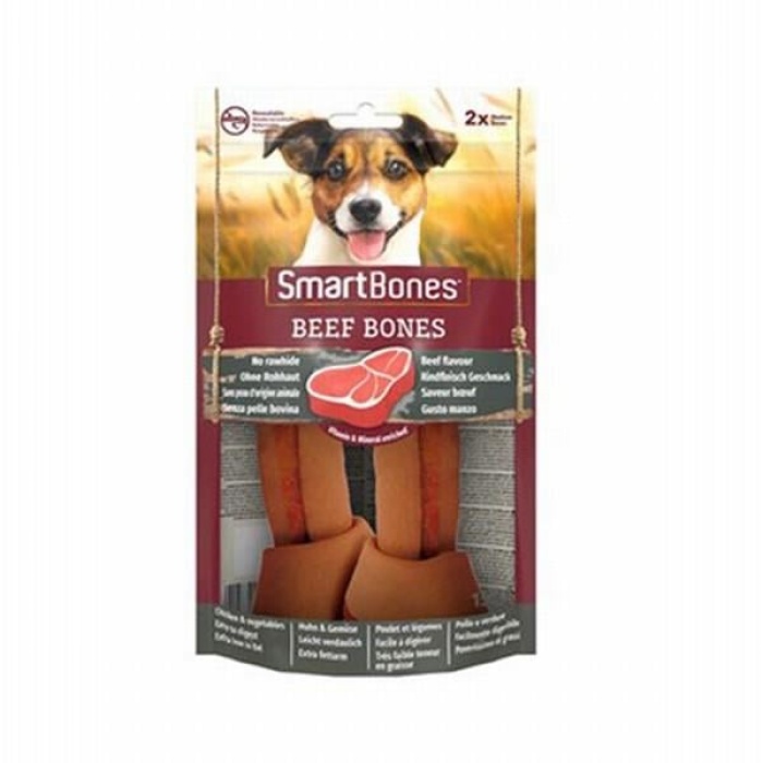 SmartBones Sığır Etli Medium Düğüm Kemik Köpek Ödülü 2li 158 Gr