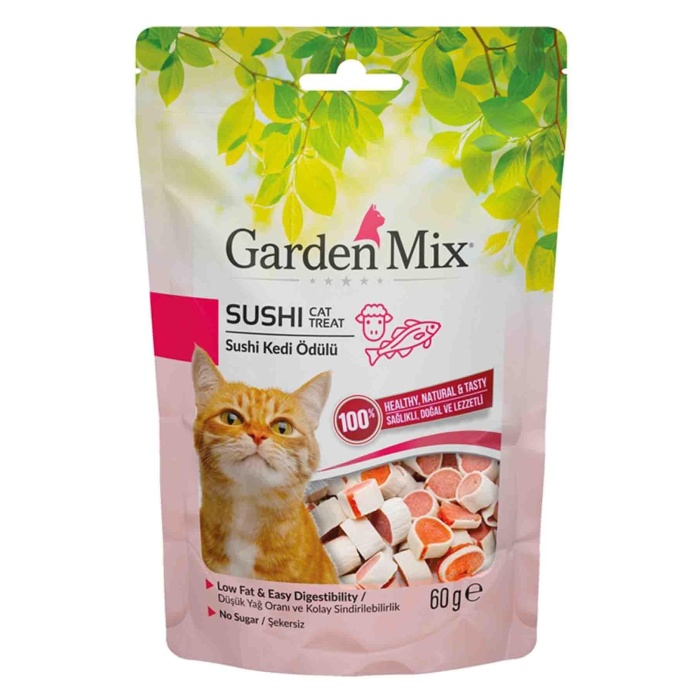 Garden Mix Kuzu Etli Sushi Kedi Ödülü 60 Gr