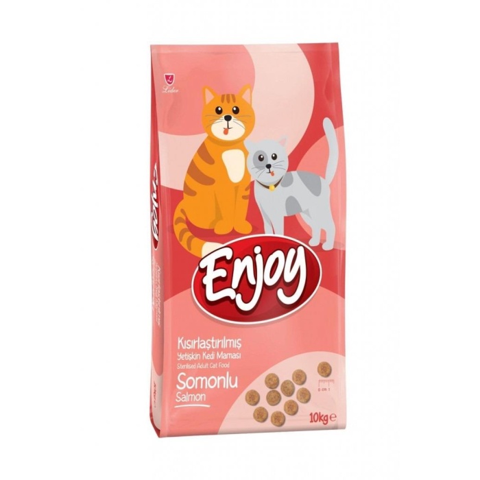 Enjoy Somonlu Kısırlaştırılmış Kedi Maması 10 Kg