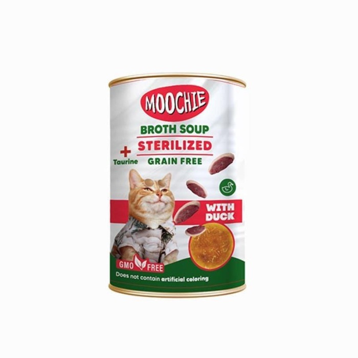 Moochie Ördekli Tahılsız Kısırlaştırılmış Kedi Et Suyu Çorba 135ml