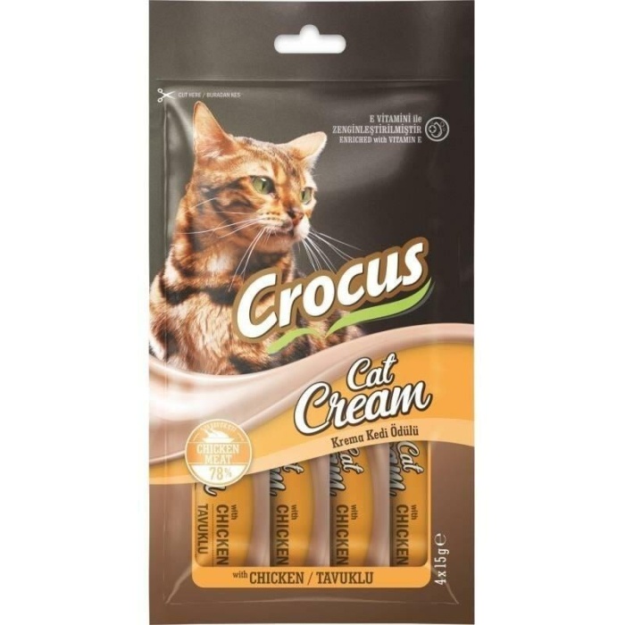 Crocus Tavuklu Krema Kedi Ödülü 4x15 Gr