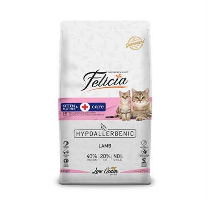 Felicia Hypoallergenic Kuzulu Düşük Tahıllı Yavru Kedi Maması 12 Kg