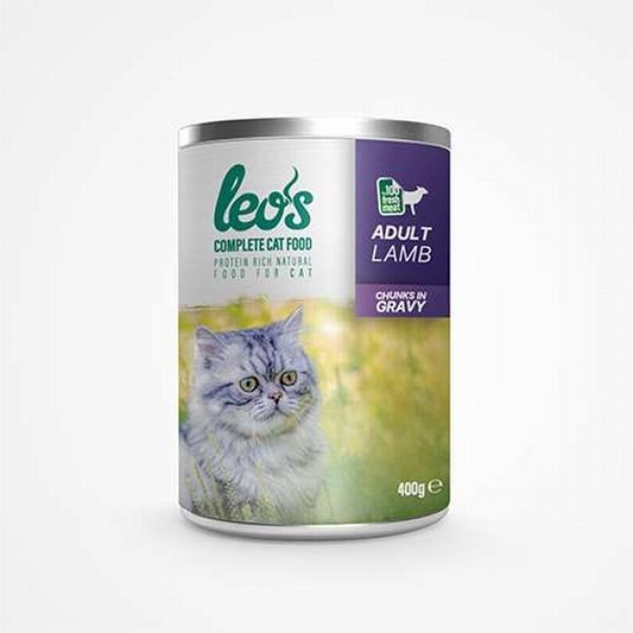 Leos Kuzu Parça Etli Soslu Yetişkin Kedi Konservesi 24 Adet 400 Gr