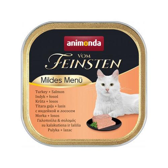 Animonda Vom Feinsten Hindili ve Somonlu Kısırlaştırılmış Kedi Konservesi 100 Gr