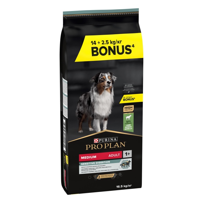 Pro Plan Medium Adult Sensitive Digestion Kuzulu Orta Irk Yetişkin Köpek Maması 16,5 Kg